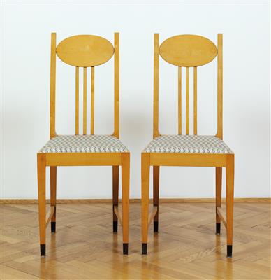 A pair of chairs, the design attributed to Robert Oerley, - Design