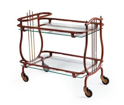 A serving trolley, designed by Jacques Adnet, - Design