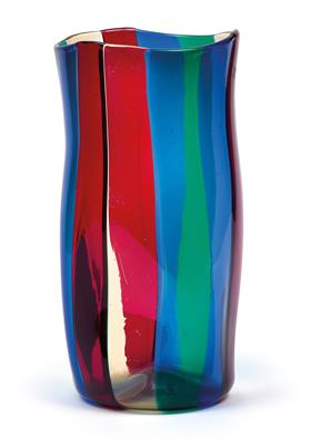 An “a fasce verticali” vase, designed by Fulvio Bianconi, - Design