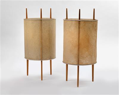 A pair of “Akiri” table lamps, designed by Isamu Noguchi, - Design
