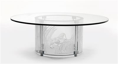 A “Les 3 Lionnes” table, designed by Marie-Claude Lalique, - Design