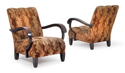 A pair of armchairs, designed by Otto Prutscher - Design