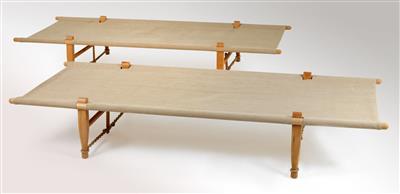 A pair of folding beds, designed by Ole Gjerlov Knudsen, - Design