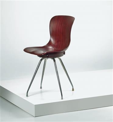 A “Pagwood” chair (“Reform Swivelling Chair, Model No. FFF”), designed and manufactured by Sonett, Karl Fostel Sen.’s Erben, - Design