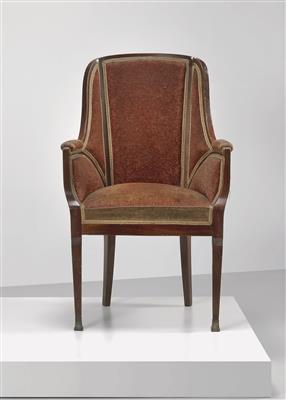An armchair, the design attributed to Josef Maria Olbrich, Vienna, - Design