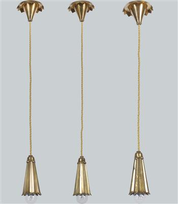 Three pendant lamps, the design attributed to Dagobert Peche, - Design