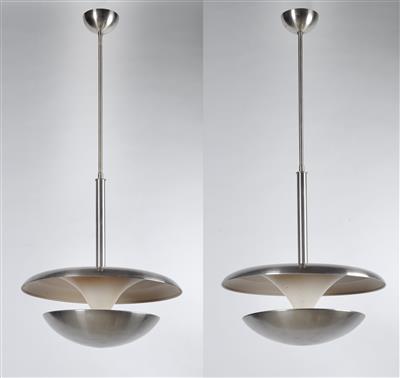 A pair of pendant lamps, designed and manufactured by Franta Anyz, - Design