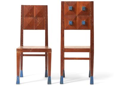 A pair of chairs, Jindrich Eck, - Design