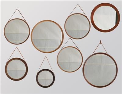 Set of eight wall mirrors, - Design