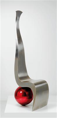 A stainless steel object, Model “Peak-Too Rostrot”, 2017, satin-finished stainless steel construction, no. 2 from the limited edition of 7, height approx. 163 cm, width approx. 50 cm, depth approx. 60 cm. (MHA) With original certificate. - Design