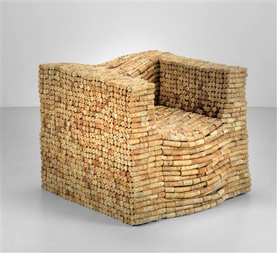 A rare cork chair, Model “WK11100”, designed and manufactured by Gabriel Wiese, - Design