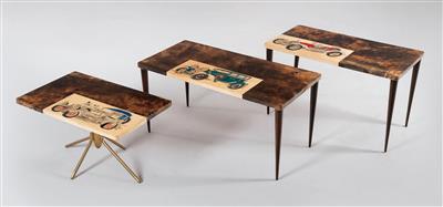 A set of three nesting tables, Aldo Tura* & Alessandro Mendini* - Design