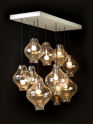 A huge ceiling light from the Tulipan series J. T. Kalmar, - Design