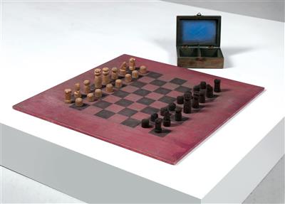 A chess set, designed and manufactured by Josef Assenmacher Germany 1944, - Design