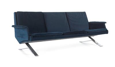 A rare skid-base sofa/lounge sofa, designed by Arnold Bode c. 1950, - Design