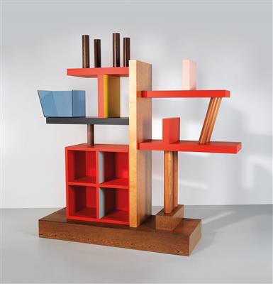 A Liana bookcase, designed by Ettore Sottsass in 1985/1992, - Design