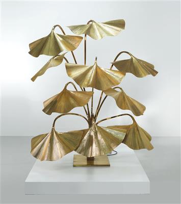 A large Ginkgo floor lamp, designed by Tommaso Barbi, Italy, 1970s, - Design
