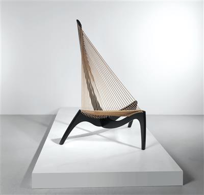 A Harp chair, designed by Jorgen Hovelskov in 1968, - Design