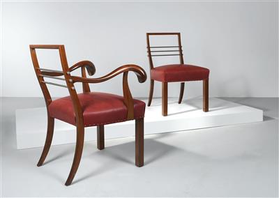 A chair and armchair, designed by Armand Weiser, Vienna c. 1928, - Design