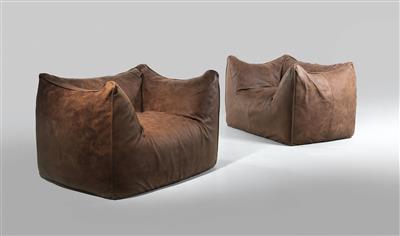 Two Le Bambole seats, designed by Mario Bellini in 1972, - Design