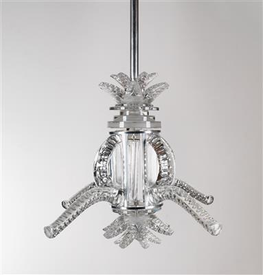 An unusual and rare ‘Medusa’ chandelier, Marc Lalique, France, c. 1945, - Design