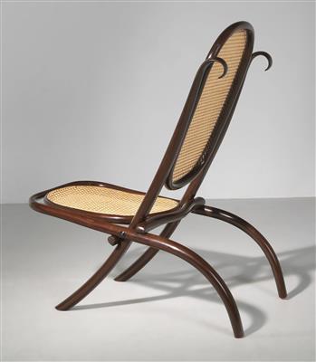 A folding chair / deckchair, designed by Gebrüder Thonet, Vienna, 1863, - Design