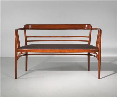 Seltene Sitzbank, Mod. B93 C, Entwurf Gebrüder Thonet um 1900, - Design