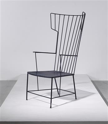 A rare ‘Lyra’ armchair, designed by Anna-Lülja Praun & Thomas Lauterbach c. 1955, - Design