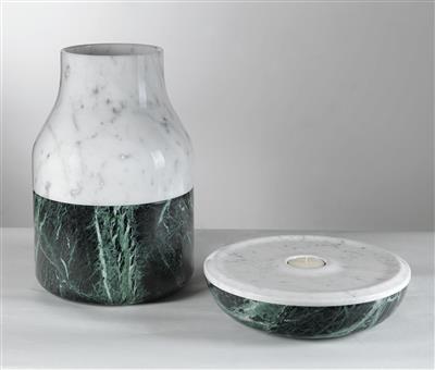 A Carrara marble vase and bowl, designed and manufactured by Torsten Neeland*, - Design
