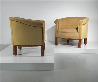 Zwei Fauteuils / Armlehnsessel, Robert Oerley 1912 / 1913, - Design