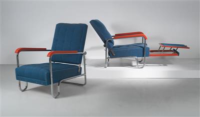 Zwei Fauteuils Mod. K418 aus der K-Serie, Entwurf Walter Knoll um 1932, - Design