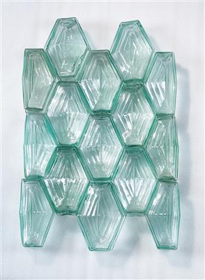 A set of 434 Falconnier glass building blocks mod. no. 9, designed by Gustave Falconnier, - Design