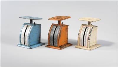 A set of three letter scales, designed by Marianne Brandt - Design