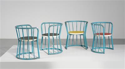 A set of four children’s chairs, designed by Roger Fatus - Design