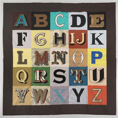 Seltener Bildteppich / Tapisserie "Alphabet", Entwurf Sir Peter Blake* - Design