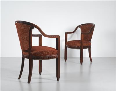Two chairs, Paul Follot c. 1925, for Pomone, - Design