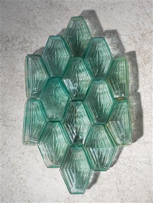 A set of 73 Falconnier glass building blocks mod. no. 9, designed by Gustave Falconnier - Design