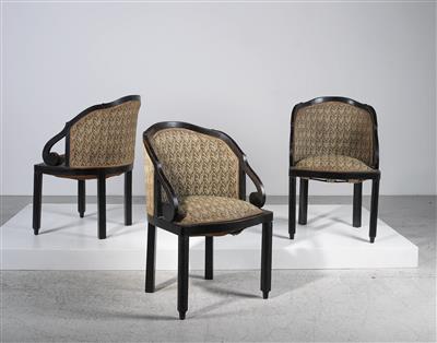 A set of three armchairs, School of Otto Prutscher - Design