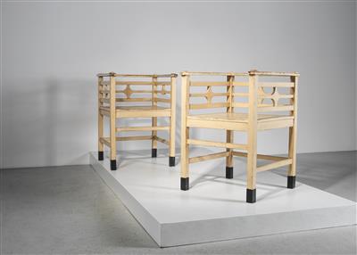 Two armchairs, School of Josef Hoffmann - Design