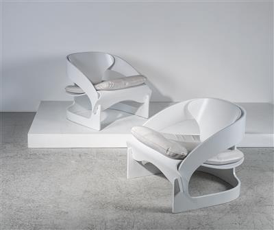 Two armchairs mod. no. 4801, designed by Joe Colombo - Design