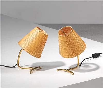 Zwei "Rebhuhn"-Tisch/Wandlampen Mod. 1184, Entwurf J. T. Kalmar - Design