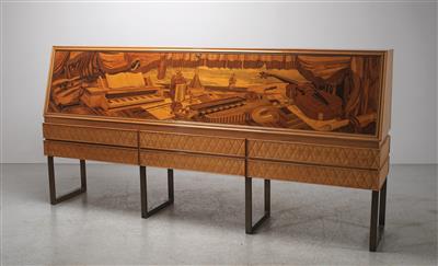 Seltene Anrichte / Sideboard, Luigi Anzani, - Design