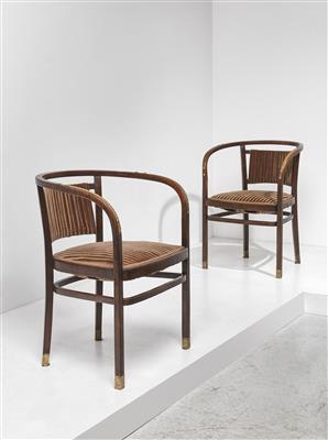 Two Rare Armchairs, designed by Otto Wagner - Design