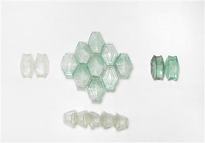 A Set of 425 Falconnier Glass Building Blocks Mod. No. 9, designed by Gustave Falconnier, - Design