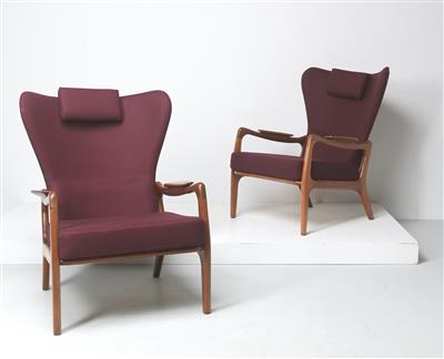 Two Rare Lounge Armchairs, designed by Adrian Pearsall - Design