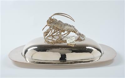 A serving tray and dome in the form of a lobster, Franco Lapini, - Design