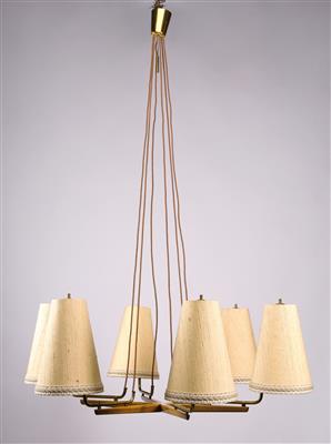 A Chandelier “Holzstern” Mod. No. 3652/6, c. 1960, for J. T. Kalmar, - Design