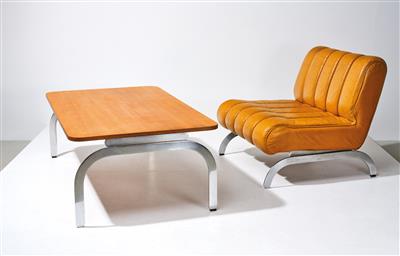 A Suite of Furniture: “Independence” Armchairs and Coffee Table, designed by Karl Wittmann, - Design