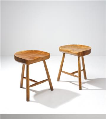 Two Three-Leg Stools, School of Adolf Loos, - Design