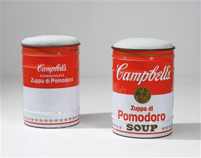 Two “Omaggio a Warhol” Stools, designed and manufactured by Studio Simon, - Design
